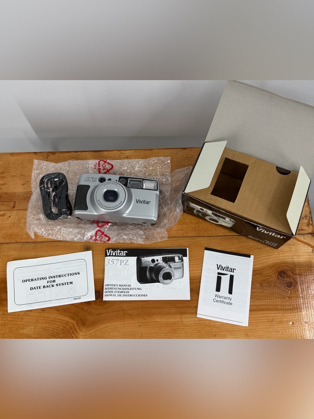 Vivitar 357PZ Quartz Date 35mm Film Camera New In Box NOS Complete